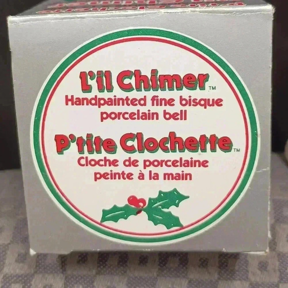 Vintage Jasco Lil Chimer Polar Bear & 1985 Santa Christmas  Ornament Bell Bisque - Picture 6 of 9